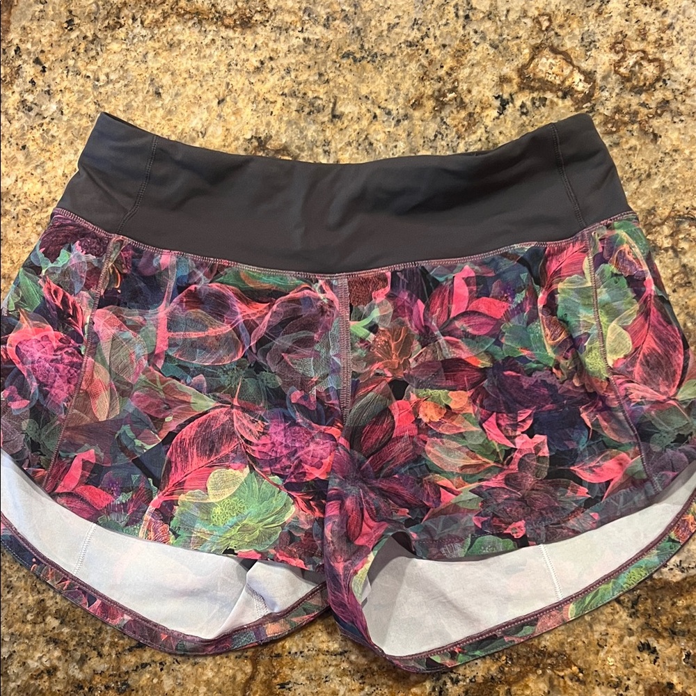 lululemon athletica Multicolor Floral Athletic Shorts
